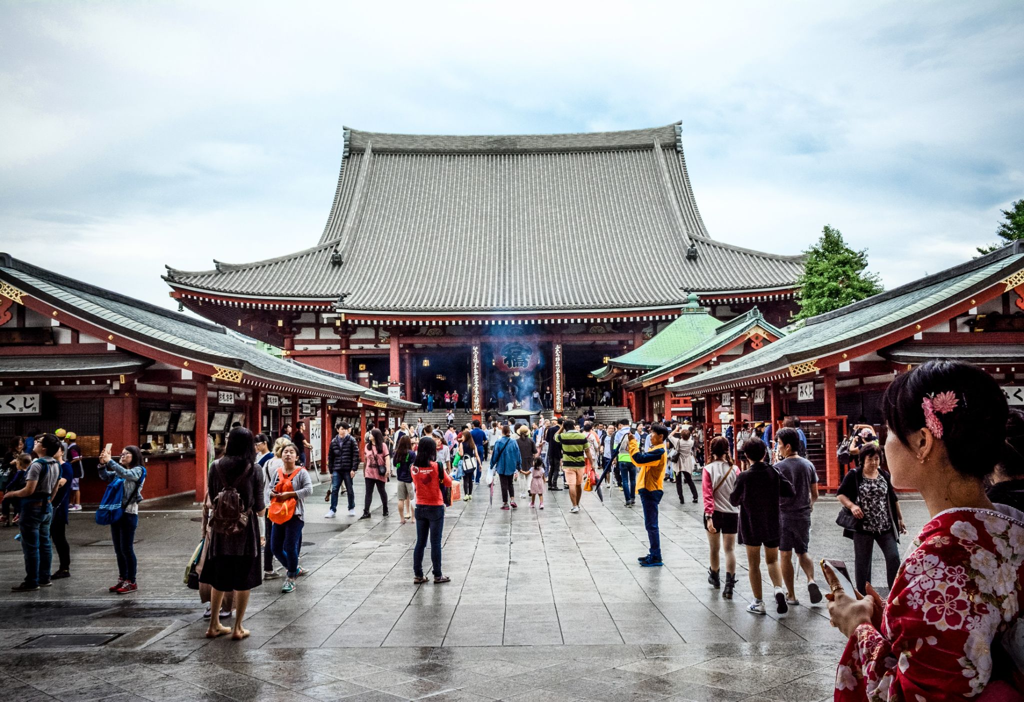 Visitors at Sensoji Temple, Tokyo